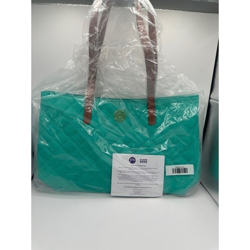 Joy Mangano Anti-Microbial‎ Quilted Leather Tote with RFID